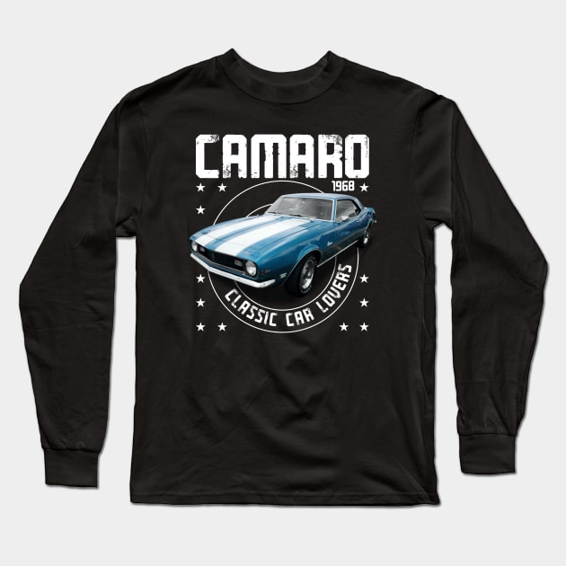 Classic Car Camaro Z28 1968 Long Sleeve T-Shirt by cecatto1994